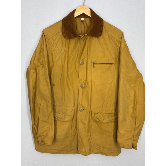 JC Higgins Sears & Roebuck Hunting Jacket Field Coat Mens Tan Vintage 90's BIRD